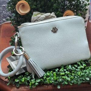 Nanette Lepore Light Blue Wristlet with Tassel